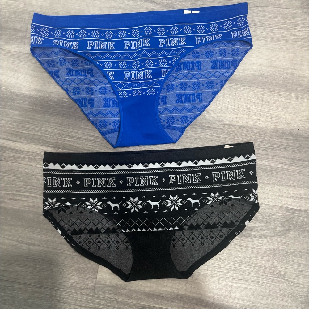 NWT Victoria’s Secret Pink two pairs panties M